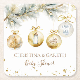 Christmas Boho Merry Little Baby shower Kartonnen Onderzetters
