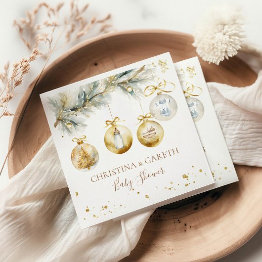 Christmas Boho Merry Little Baby shower Servet