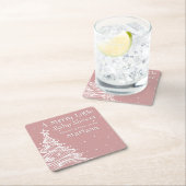 Christmas Boho Pink Boy Baby shower Kartonnen Onderzetters (Insitu)