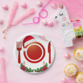 Christmas Bon Appétit Paper Plate Papieren Bordje (Feest)