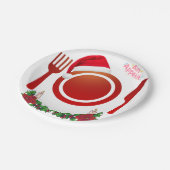 Christmas Bon Appétit Paper Plate Papieren Bordje (Gekanteld)
