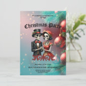 Christmas Bone Romance, A festive skeleton couple. Kaart (Staand voorkant)