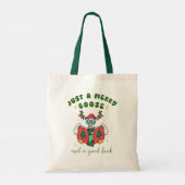 Christmas Book Lover Just a Merry Goose Tote Bag (Achterkant)