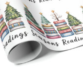 Christmas Book Lover Teacher Reading Season Xmas Cadeaupapier (Rol Hoek)
