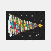 Christmas Book Tree Funny Librarians Books Lover Fleece Deken (Voorkant (Horizontaal))