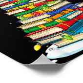 Christmas Book Tree Funny Librarians Books Lover Poster (Hoek)