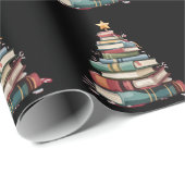 Christmas Books Tree Book Lover Teachers Bookworm  Cadeaupapier (Rol Hoek)