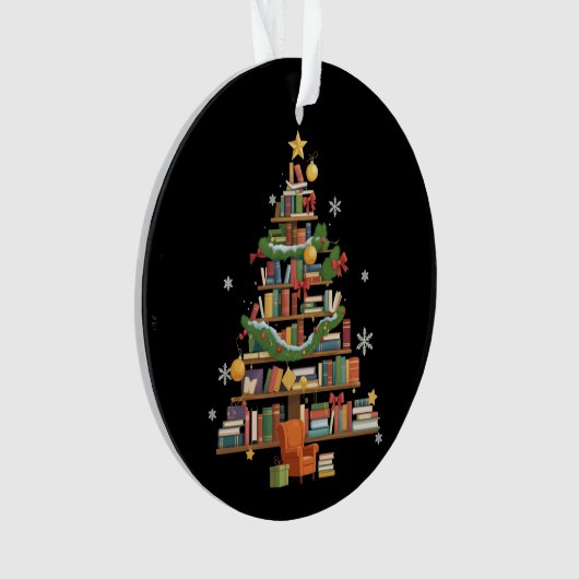Christmas Books Tree Book Lover Teachers Bookworm  Ornament (voorkant)
