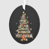 Christmas Books Tree Book Lover Teachers Bookworm  Ornament (voorkant)