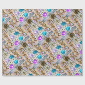 cHRISTMAS Boom glitter collage Cadeaupapier (Vlak)