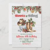 Christmas Boot en Bling Disco Volwassen Verjaardag Kaart (Voorkant)