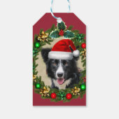 Christmas Border Collie hond cadeau labels Cadeaulabel (Achterkant)