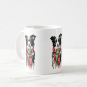 Christmas Border Collie Mok – Feestelijke vakantie (Voorkant links)