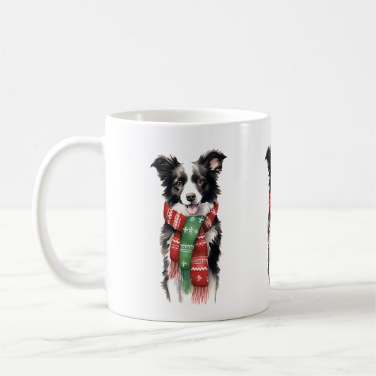Christmas Border Collie Mok – Feestelijke vakantie (Links)
