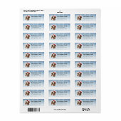 Christmas Border Collie retour adreslabels Etiket (Full Sheet)
