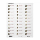 Christmas Border Collie retour adreslabels Etiket (Full Sheet)