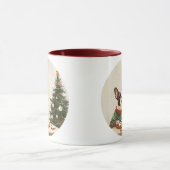 Christmas Boston Terrier Dog Mok (Midden)