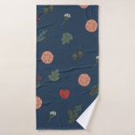 Christmas botanical seamless vintage beautiful pat badhanddoek<br><div class="desc">Kerstbotanische naadloze  kunst met een mooi patroon,  achtergrond,  blauw,  botanisch,  botanisch,  vertakking,  bruin,  decor,  feestvieren,  kerst,  kegel,  donker,  december,  decoratief,  design,  getrokken,  feestelijk,  vezel,  bloemkoolje,  retro,  illustratie, </div>