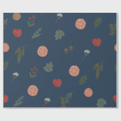 Christmas botanical seamless vintage beautiful pat cadeaupapier (Vlak)