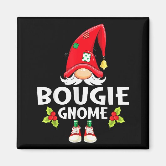 Christmas Bougie Gnome X-mas Family Matching Magneet (Voorkant)