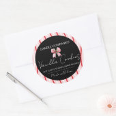 Christmas  Bow Candle Maker Business  Ronde Sticker (Envelop)