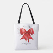 Christmas Bow Charm Tote Bag (Achterkant)