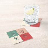 christmas bow conquette kartonnen onderzetters (Insitu)