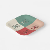 christmas bow conquette papieren bordje (Gebogen)