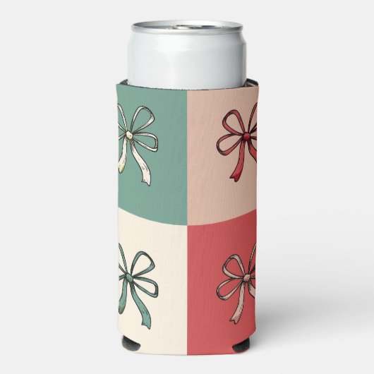 christmas bow conquette seltzer blikjeskoeler (Seltzer Voorkant)