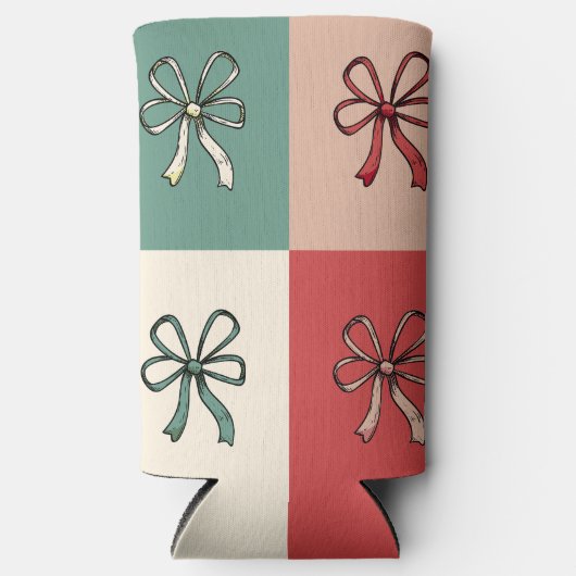 christmas bow conquette seltzer blikjeskoeler (Voorkant)