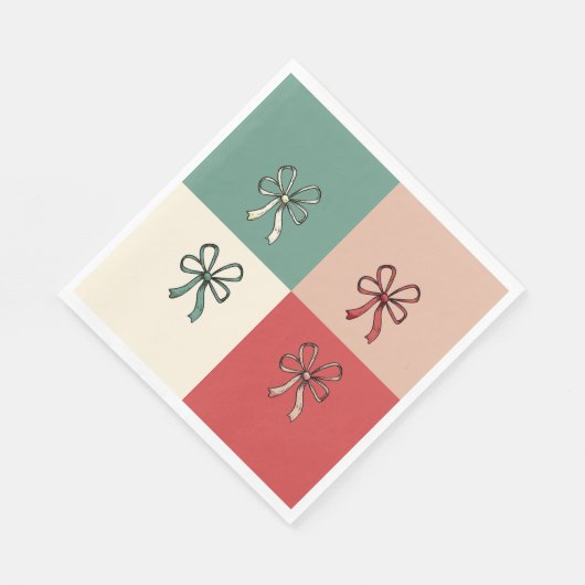 christmas bow conquette servet (Hoek)