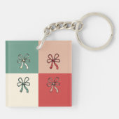 christmas bow conquette sleutelhanger (Achterkant)