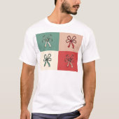 christmas bow conquette t-shirt (Voorkant)