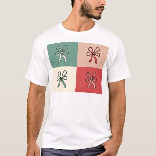 christmas bow conquette t-shirt (Voorkant)