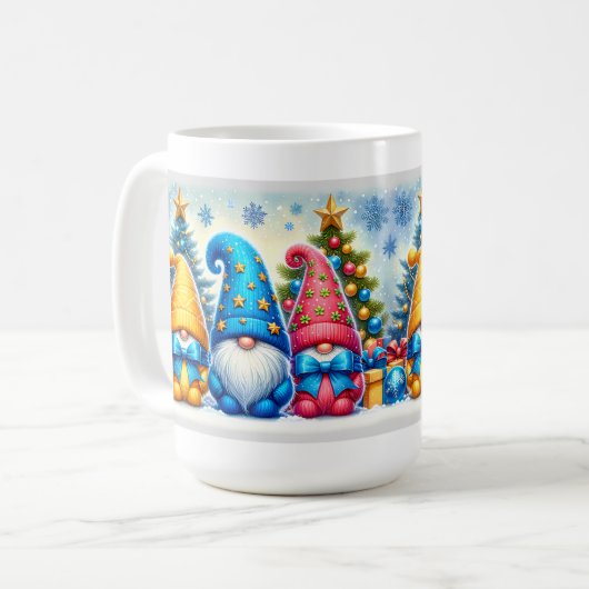 Christmas Bow Gnomes Koffiemok (Voorkant links)