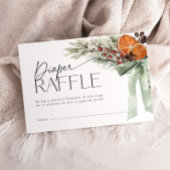 Christmas Bow Luier Raffle Ticket Baby shower Informatiekaartje