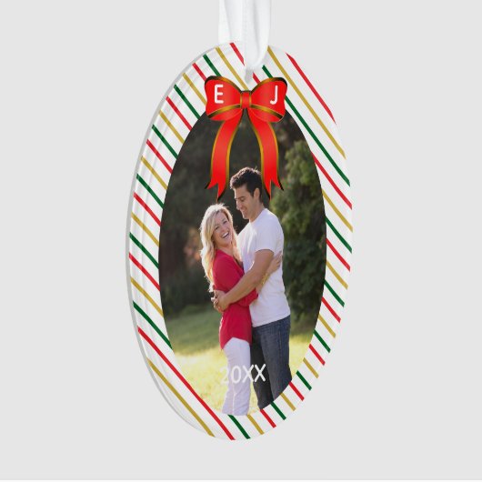 Christmas Bow-monogram Ornament (voorkant)