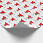 Christmas Bow On Holiday Martini with Candy Cane Cadeaupapier (Hoek)