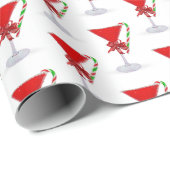 Christmas Bow On Holiday Martini with Candy Cane Cadeaupapier (Rol Hoek)