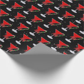 Christmas Bow On Holiday Martini with Candy Cane Cadeaupapier (Hoek)