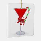 Christmas Bow On  Martini Cocktail Keramisch Ornament (Rechts)