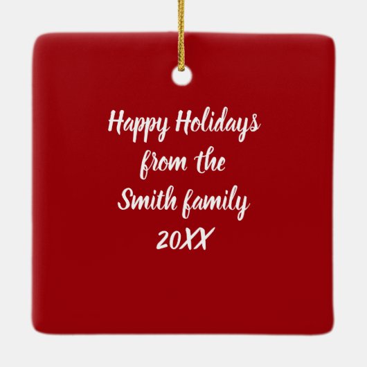 Christmas Bow On  Martini Cocktail Keramisch Ornament (Achterkant)