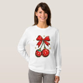 Christmas Bow Ornaments T-shirt (Voorkant volledig)