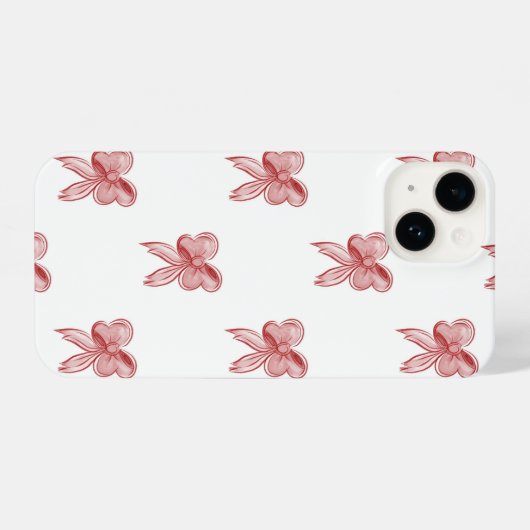 Christmas bow phone case iPhone hoesje (Achterkant horizontaal)