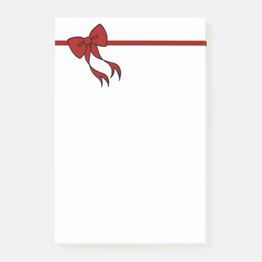 Christmas Bow Post It Notes Gift (Voorkant)