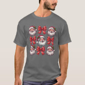 Christmas Bow Santa Christmas Christmas Retro girl T-shirt (Voorkant)