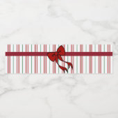 Christmas Bow Water Bottle Labels  Waterfles Etiket (Enkel label)
