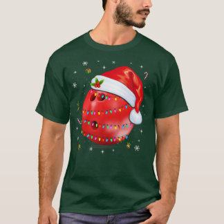 Christmas Bowling Ball Santa Hat Xmas Boys Men Tea T-shirt