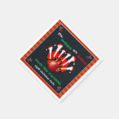 Christmas Bowling Holiday Party Servet (Hoek)