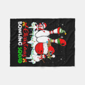 Christmas Bowling Squad Dabbing Santa Elf Bowling Fleece Deken (Voorkant (Horizontaal))
